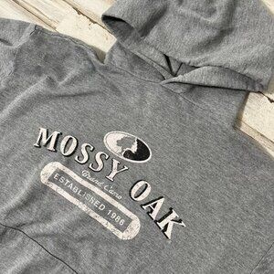 Vintage Y2k Mossy‎ Oak Gray Hoodie Sweatshirt Mens Size Large